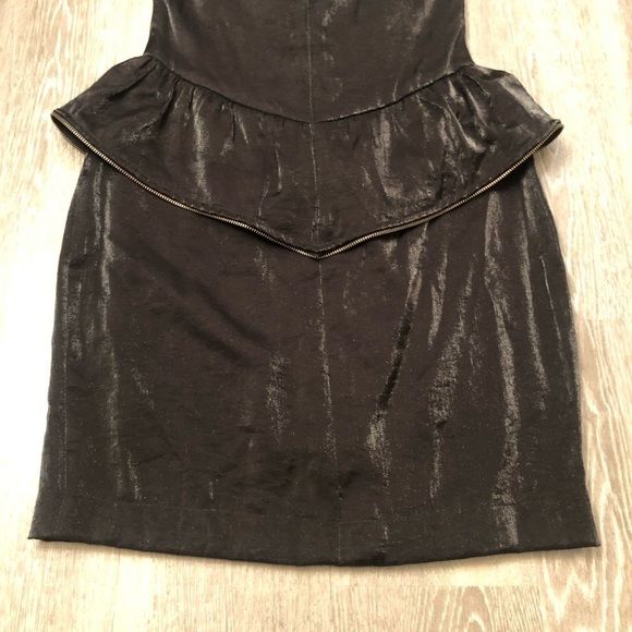 Lurker Label by Matix Strapless Black Peplum Women’s Dress Size S Edgy Y2K Vibes - Picture 8 of 10